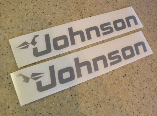 Johnson outboard motor decals 2-pak 12&#034; free ship + free fish decal!
