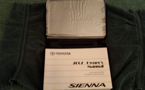 Toyota sienna owner&#039;s manual with supplemental books 2007