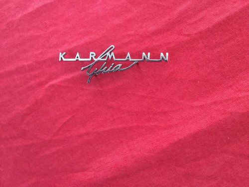 Vw &#034;karmann ghia&#034; chrome dash script, new, one, 1960-1974 coupe or convertible!!