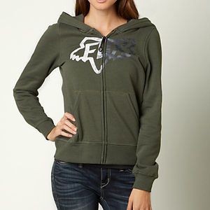 Fox racing changing womens zip up hoody military/green