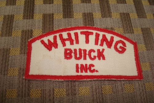 Vintage nos original accessory &#034;whiting buick&#034; mechanic&#039;s service patch