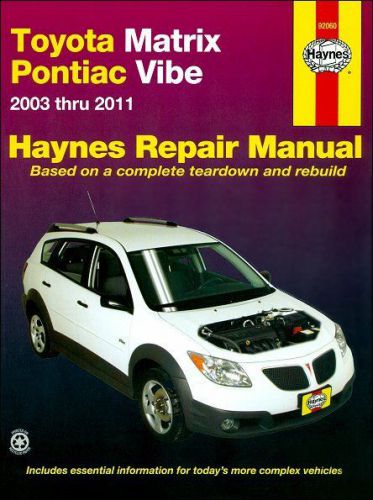 Toyota matrix, pontiac vibe repair manual 2003-2011