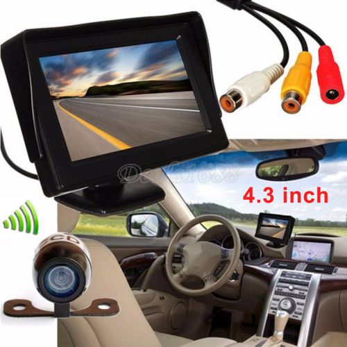 4.3&#034; tft lcd car rear view monitor + wireless night vision backup reverse camera