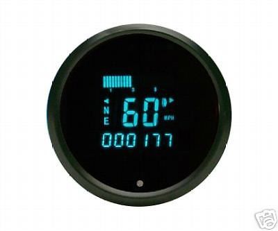 Dakota digital universal round performance speed tach combo gauge odyr-01-6 teal