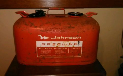 Vtg johnson omc outboard boat motor  gasoline tank can 6 gallon