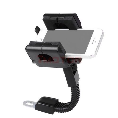 Black motorcycle motorbike black mount holder frame mobile gps mp4 fit yamaha 7m