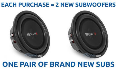 2) mb quart ds1-204 400w 8&#034; dual 4-ohm shallow mount car subwoofers