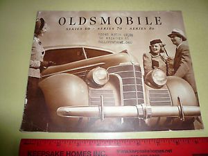 1939 oldsmobile sales brochure vintage antique