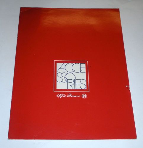 Alfa romeo 1985 accessory promotional catalog