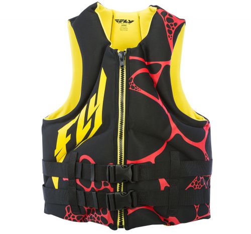 Fly racing men&#039;s neoprene life vest black/yellow/red