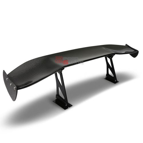 69&#034;adjustable angle carbon fiber glass rear trunk single deck gt/f1 spoiler/wing