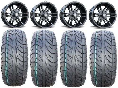 Fairway alloys flex black golf wheels 12&#034; fusion 23x9.5-12 tires yamaha
