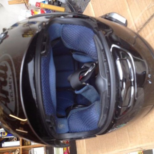 Arai corsair graphite composite helmet with scala rider radio