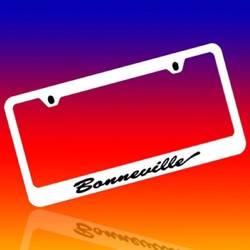 Pontiac *bonneville* genuine engraved chrome license plate frame tag holder 1