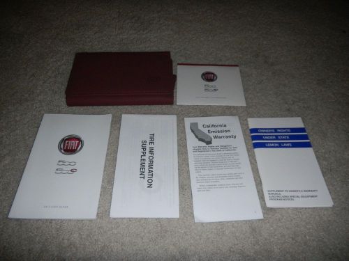 New 15 2015 fiat 500 c owners manual set guide users book oem leather case dvd