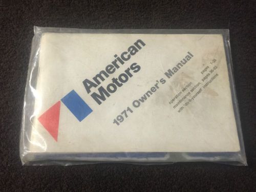 1971 american motors javelin amx hornet gremlin matador ambassador owner manual