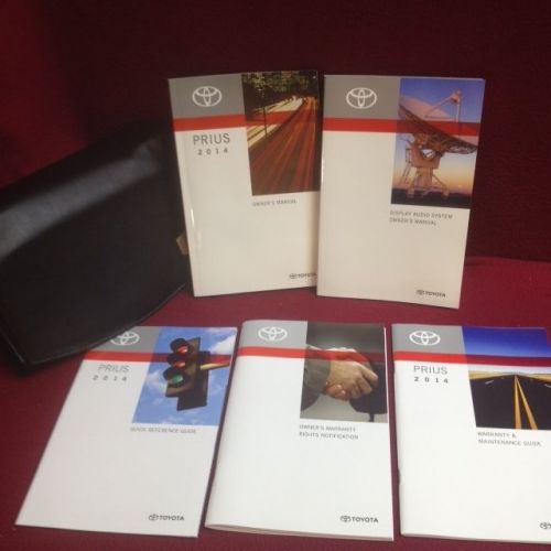 2014 toyota prius oem owners manual set with navigation book and case