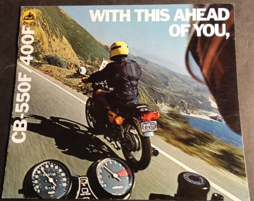 1976 honda motorcycle cb 550f &amp; cb 400f sales brochure nice 8 pages (523)