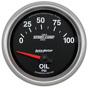 Auto meter 7627 sport-comp ii; electric oil pressure gauge