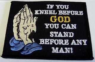 If you kneel before god biker vest patch pt427