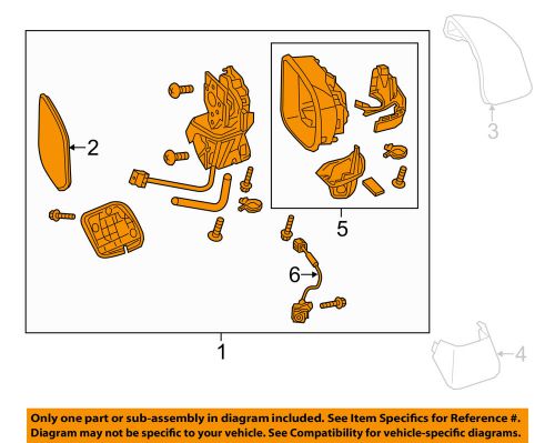 Honda oem civic outside mirror-front door-mirror assembly right 76208tr4a21