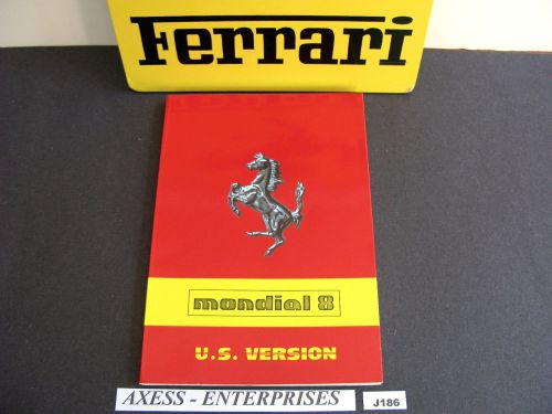 1981 1982 ferrari mondial 8 owners manual drivers book cat. 215/81 usa ver. j186