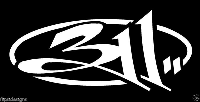 311 decal custom graphics skull car truck tailgate bumper vinyl stickers 8"