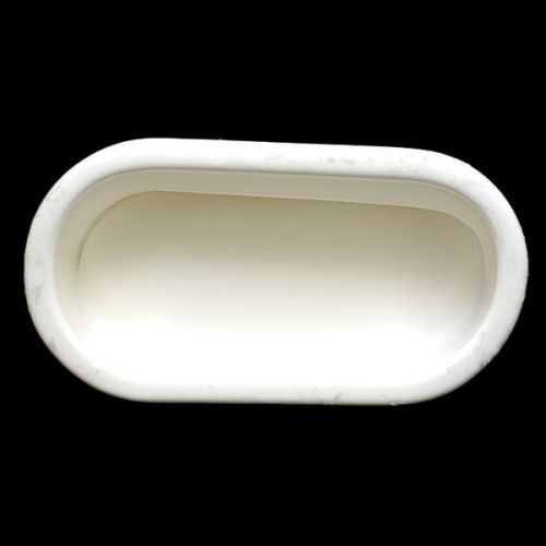 Carver yachts 20 x 9 x 4 3/4 in off white plastic marine boat open storage bin