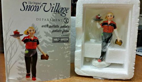 Dept 56 2015 harley-davidson &#034;with potato, potato, potato fries&#034;