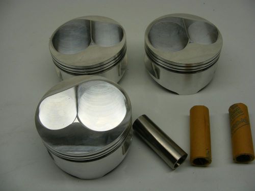 3 new 4.125 sbc -12 chevy dome je pistons &amp; 927 pins 1.163 c/h brodix 051516-22