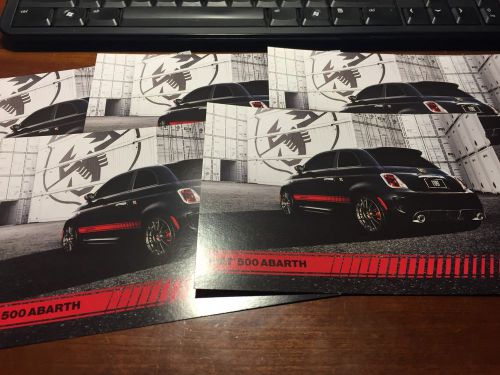 Lot of 5   2014 fiat 500 abarth 5x7 dealership brochure card chrysler corp