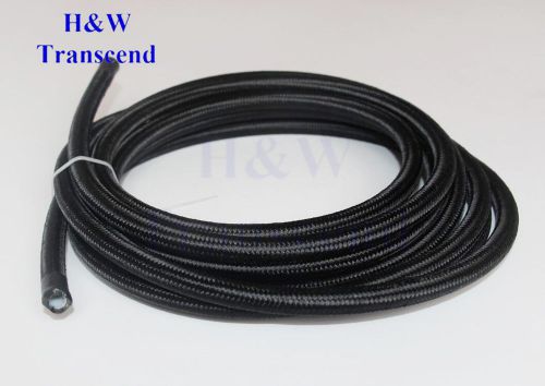 Ptfe e85 an6 6an nylon braided stainless teflon ethanol oil line fuel hose 9.8ft