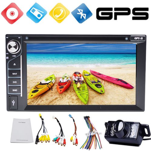 In dash 2 din radio gps navigation system car stereo dvd player bt ipod+camera