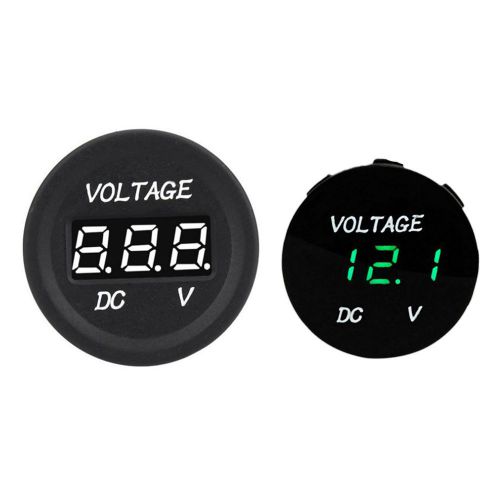 Green dc12v-24v car motorcycle led digital waterproof voltmeter gauge meter