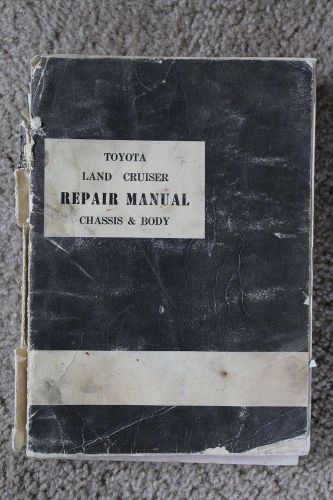 1963 toyota land cruiser repair manual chassis and body