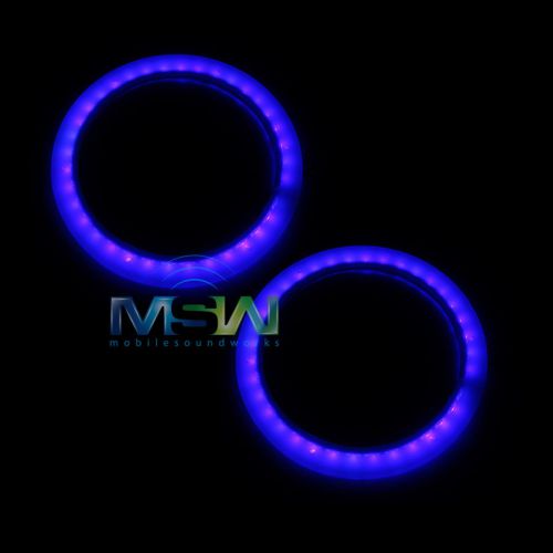 New wet sounds led-kit-8-blue marine audio coaxial 8&#034; speaker led light rings