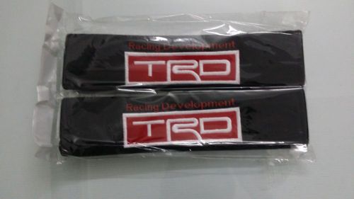 2xpads racing embroidered seat belt cushion cover hand-made for trd or any car