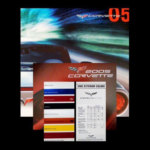 Corvette 2005 dealer book + dvd + naias c6 brochure + chart - ls2 chevrolet: z51