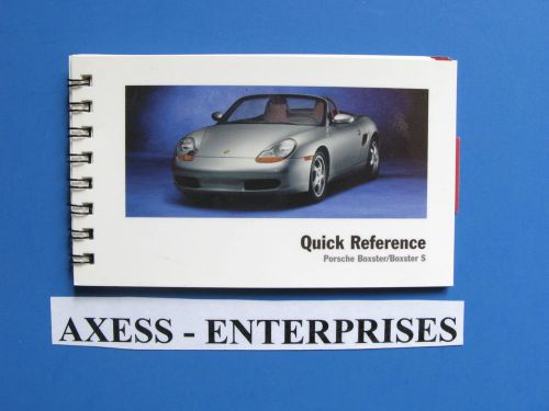 00 01 02 porsche 986 boxster boxster s owners quick reference guide booklet e124