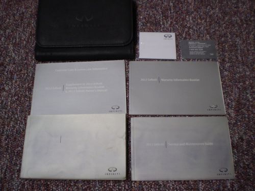 2012 infiniti g coupe &amp; sedan car owners manual books guide case all models