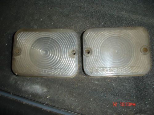 ( 2 ) 1962 ford falcon clear parking light lens used 62 sae-pd 62 fn fomoco