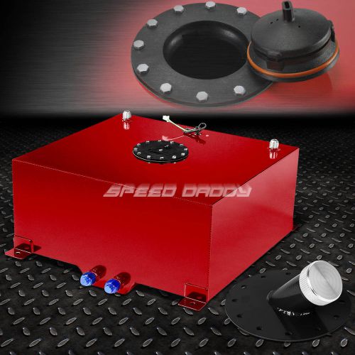 20 gallon red coated aluminum fuel cell gas tank+level sender+45°filler neck+cap