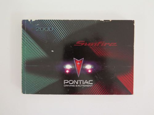 2000 pontiac sunfire owners manual book