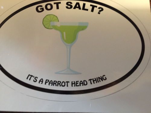 Got salt fans 4.75x3.25 jimmy buffet margaritaville types euro decal sticker