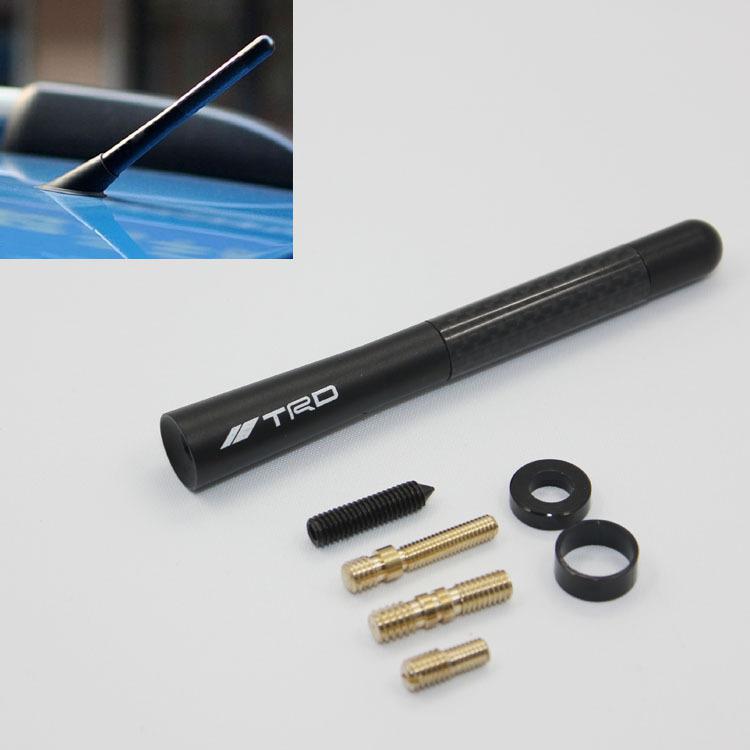 4.7" trd cool sport style black carbon fiber short  antenna for toyota all model