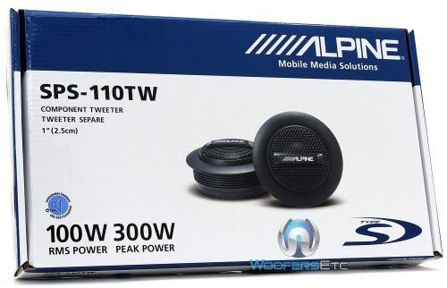 Alpine sps-110tw type-s 1&#034; silk dome tweeter set