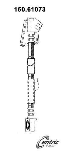 Centric 150.61073 brake hose, front-brake hydraulic hose