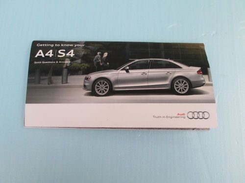 Oem genuine audi a4 / s4 digital owners manual set and tutorial flash card used