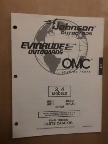 Johnson evinrude outboards 1997 omc parts catalog 3,4 models