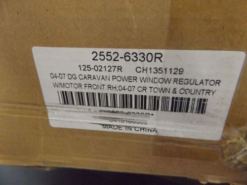 1 new 2552-6330r dodge caravan window regulator w/motor front right 04-07 nib*ma